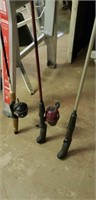 Two Closed Reel Fishing Poles and Pole Missing
