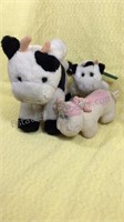 Cute cows tallest is 9 x 7” black-and-white is 6