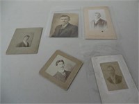 CABINET PHOTO LOT OF 5