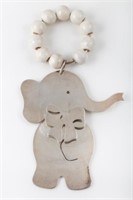 LOURAKIS STERLING ELEPHANT TEETHING TOY