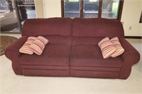 US MADE RED RECLINING COUCH