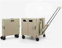 Folding Portable Rolling Handcart with Telescoping