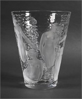 LALIQUE Ondines Art Glass Vase