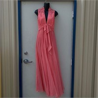 Vintage Pink Chiffon Elegant Dress