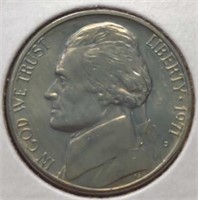 Uncirculated 1971 d. Jefferson nickel