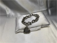 David Yurman 925 Bracelet with Heart Charm
