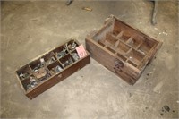 Vintage Wooden Boxes,Bolts, Screws, Etc.