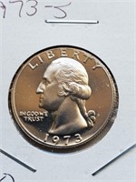 1973-S Clad Proof Washington Quarter