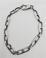 (N) Sterling Silver Link Bracelet (7" long) (10.3