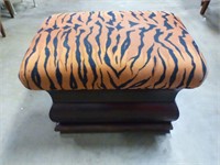 Tiger print ottoman