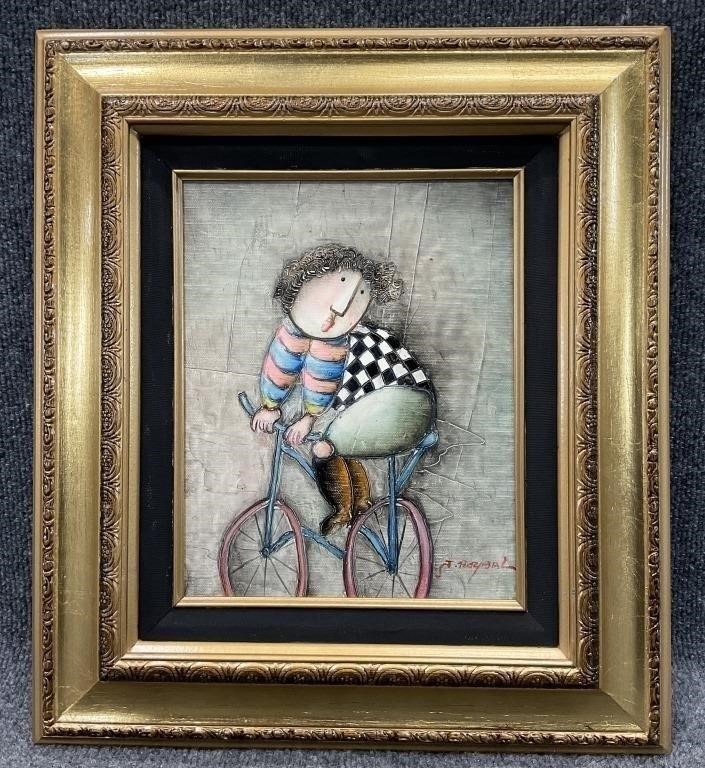 Framed Joyce Roybal Bicycle OOC