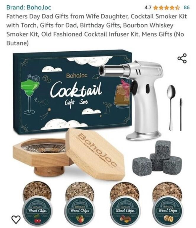 MSRP $27 Cocktail Smoker Kit