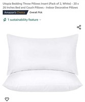 MSRP $30 Set 2 throw insert pillows 20x26