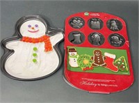 Two New Wilton Christmas Cookie Pans