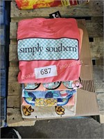 5- asst simply southern shirts asst size