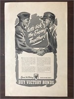 WWII Victory Bonds Advertising Poster Proof #3