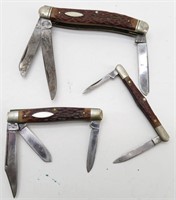 3-CAMILLUS Folding Pocket Knives- N.Y. USA