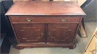 VINTAGE FRENCH COTTAGE SIDEBOARD WITH RECORD