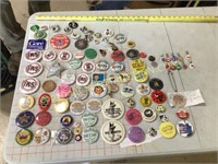 Lot vintage political, commemorative pins and