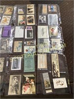 60 4 place binder sleeves with vintage cards,