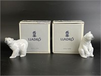 Lladro Porcelain Polar Bear Figurines