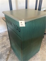 Subway green trash cabinet with no bin