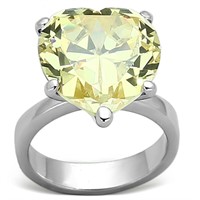 Heart Cut 10.79ct Citrine Solitaire Ring