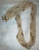1960-70's Multi Strand Seed Pearl & Faux Pearl