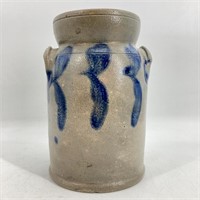 Cobalt Decorated Salt Glazed Stoneware Crock