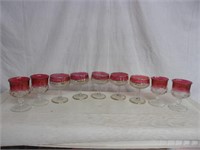 Vintage Cranberry Glass - Wine Glasses & Goblets