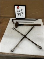 Sledge Hammer, Pry Bars, Wheel Wrench