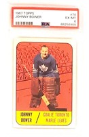 1967 Topps Hockey #76 Johnny Bower PSA 6 EX-NM