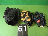 3 Ball Gloves Size 10" - 12" - 9 1/2"