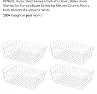 MSRP $36 4 Wire Under Shelf Baskets