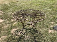 Solid Iron Patio Table w/ great design