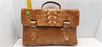 Vintage CROCODILE Leather Handmade Briefcase