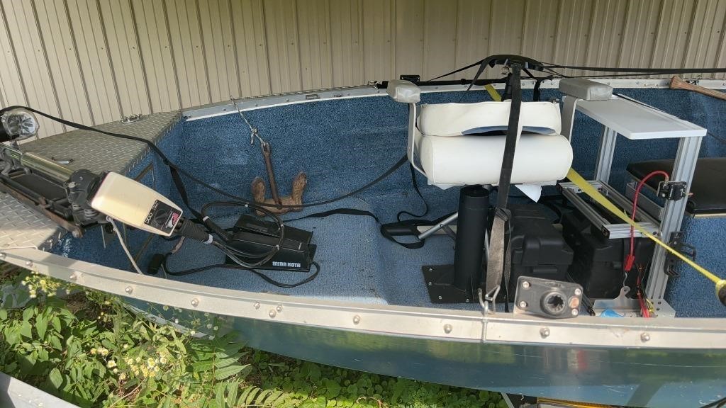 16 Ft Fiberglass Fishing Boat W/Trailer BOTH HAVE