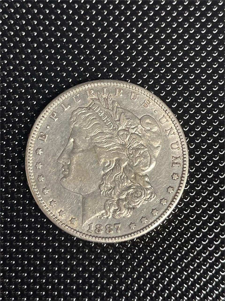 1887-S MORGAN SILVER DOLLAR