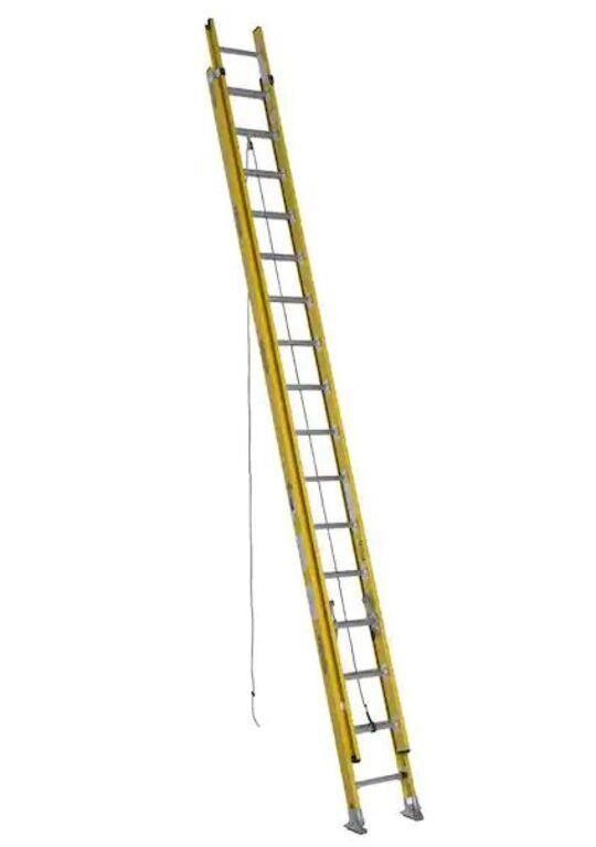 32 ft. Fiberglass Round Rung Extension Ladder