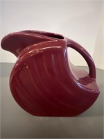VTG burgundy Alamo Pottery Pitcher 1940s 8”