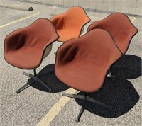 Set of 4 Mid-Century Herman Miller Swivel Chairs