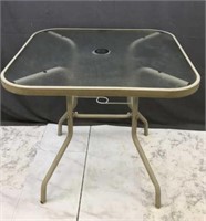 Square Outdoor Patio Table Tan Not Glass
