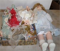 GROUPING OF OLDER DOLLS