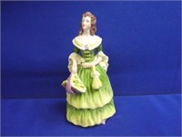 Coalport Green Dress Lady Figurine