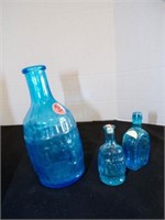 2 vintage ROOT BITTERS 1 horseshoe bottles