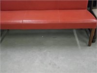 VINYL BENCH RETRO WITH BACK