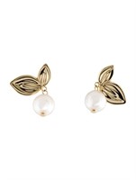 14k Gold Cultured Pearl Drop Earrings