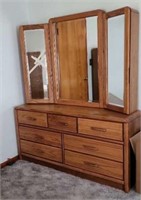 Blackhawk Dresser With Mirror With One Broken