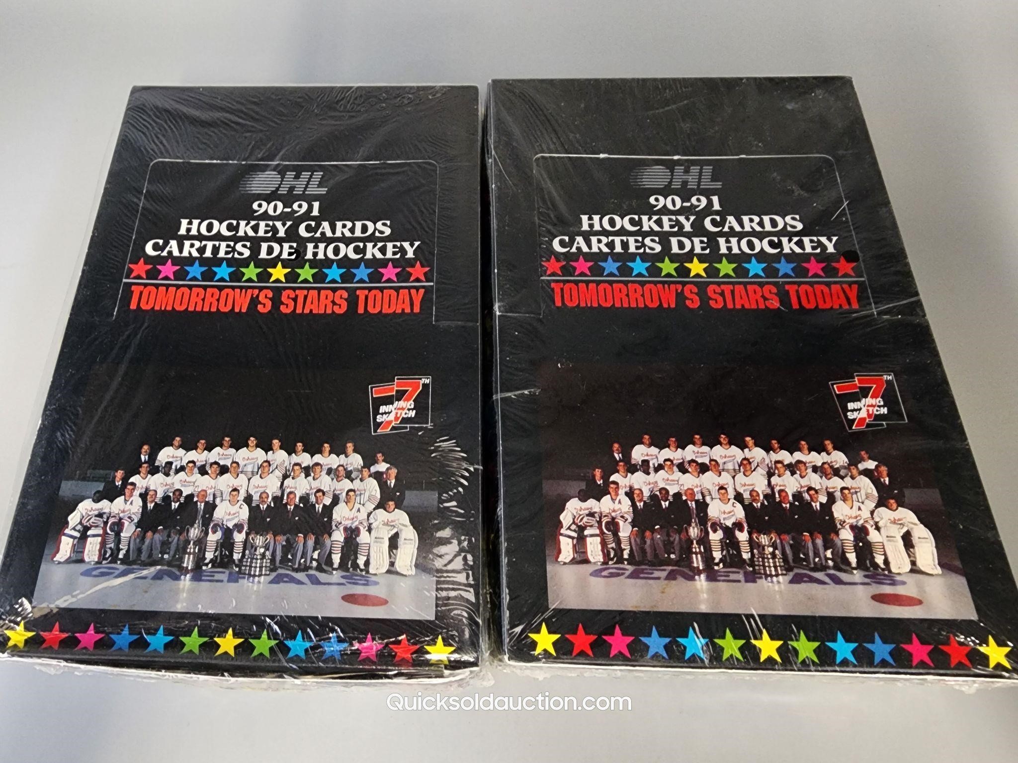 Two 1990-91 Hockey Cards Tomorrow Stars