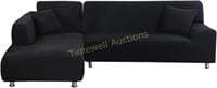 Black Sectional Covers  L Shape 3+4 Seater